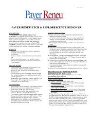 paver reneu etch & efflorescence remover - Vexcon Chemicals