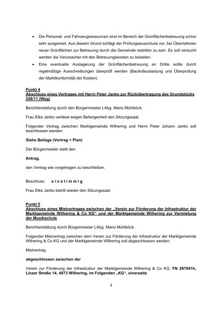 Sitzung vom 08.11.2007 (144 KB) - .PDF - Gemeinde Wilhering