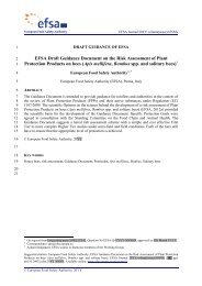 EFSA Draft Guidance Document on the Risk Assessment of Plant ...