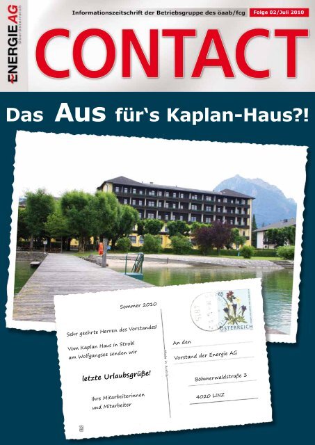 Das Aus für's Kaplan-Haus?! - ÖAAB Betriebsgruppe Energie AG