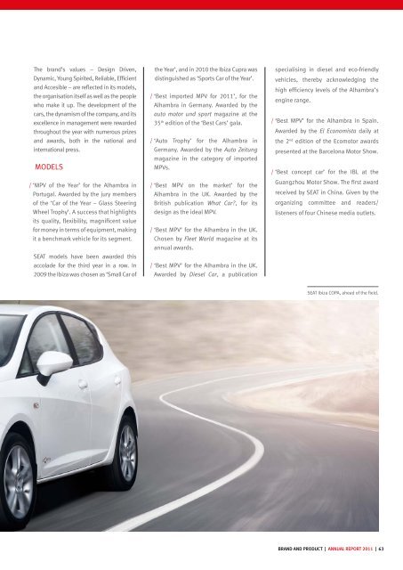 SEAT Annual Report 2011 - Volkswagen AG