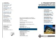 4. frankfurter gitarrenfrühling - Dr. Hoch's Konservatorium