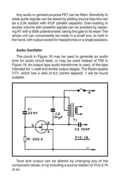 50 (FET) Field Effect Transistor Projects - Battery Portable