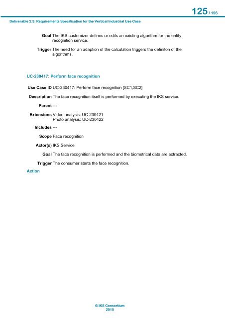 Requirements Specification of the Vertical Industrial Use Case ... - IKS