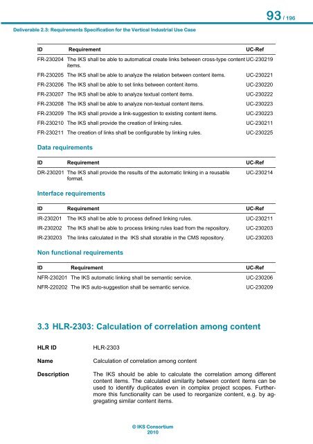 Requirements Specification of the Vertical Industrial Use Case ... - IKS