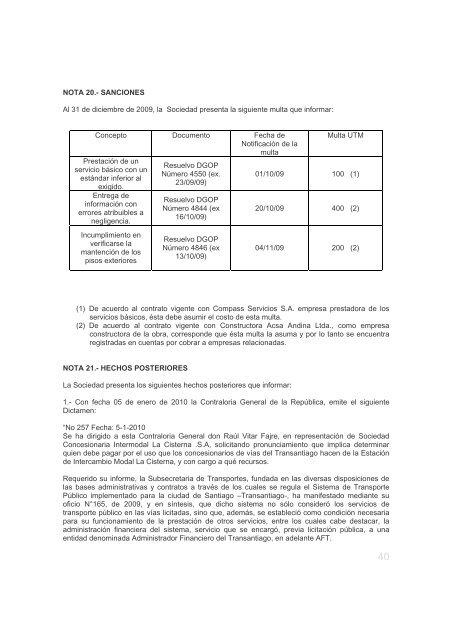 memoria_2009 - Intermodal La Cisterna