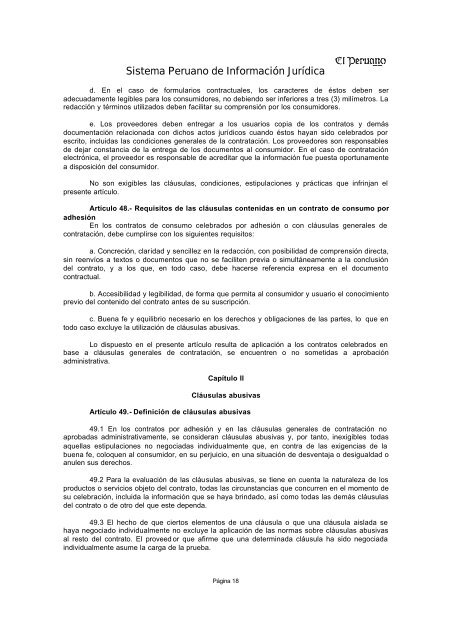 Ley Nº 29571 – Código de Protección y Defensa del Consumidor