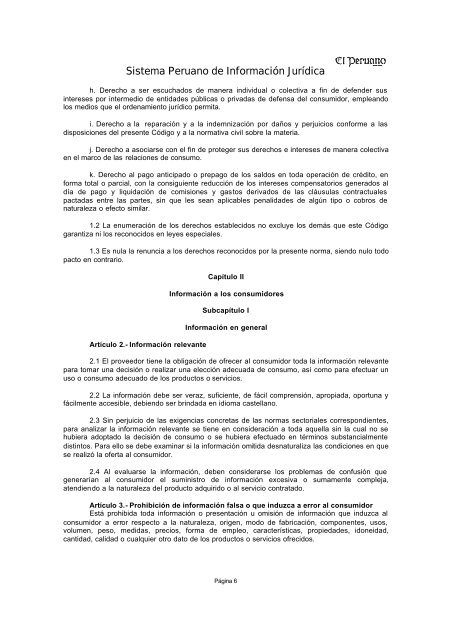 Ley Nº 29571 – Código de Protección y Defensa del Consumidor