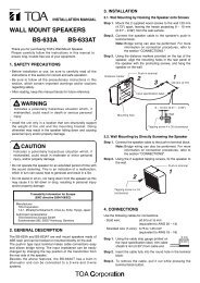 WALL MOUNT SPEAKERS 1 2 BS-633A BS-633AT - Eltek