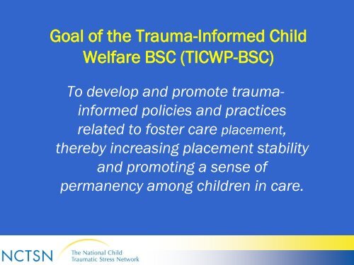 Creating Trauma-Informed Child Welfare Systems ... - Pal-Tech