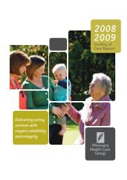 Quality of Care Report - 2008/09 - Wimmera Health Care Group