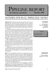 PIPELINE REPORT - Pipes & Pipelines International Magazine