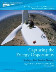 Capturing the Energy Opportunity - Center for American Progress