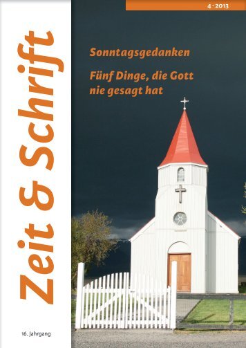 Heft 4/2013 - Zeit & Schrift