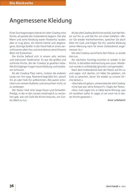 Heft 4/2013 - Zeit & Schrift