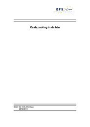 Cash pooling in de btw - Europese Fiscale Studies