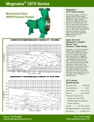 Magnatex ANSI Pump Brochure - Process Pumps