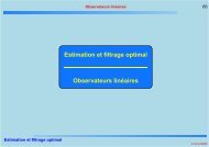 Estimation et filtrage optimal Observateurs linÂ´eaires - AVR