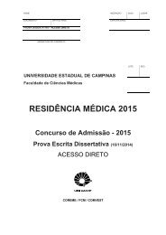 Prova Dissertativa - Unicamp