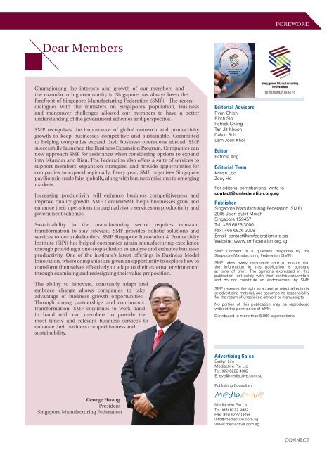 Download the latest issue now - Singapore Manufacturing Federation