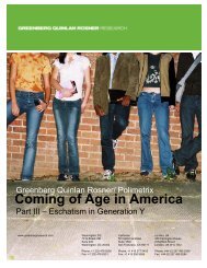 Coming of Age in America - Greenberg Quinlan Rosner