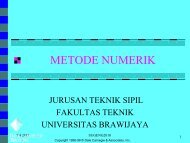 sistem persamaan non linier - Universitas Brawijaya