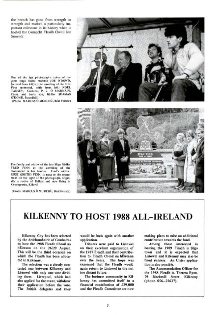 ENNIS FLEADH NUA - Comhaltas Archive