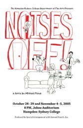 noises off program.indd - Hampden-Sydney College