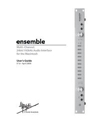 Ensemble User's Guide - Apogee