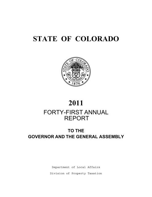 Annual Report - Department of Local Affairs - Colorado.gov
