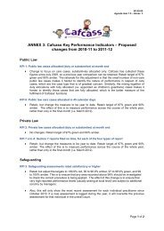 ANNEX 3: Cafcass Key Performance Indicators â Proposed changes ...