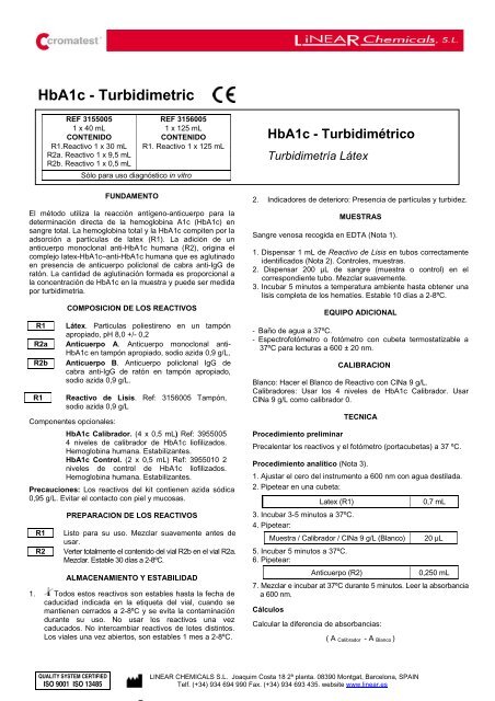 HbA1c - Turbidimetric - Linear