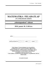 MATEMATIKA FELADATLAP