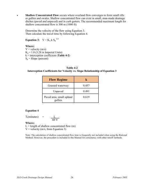 Drainage Design Manual - the City of San Luis Obispo