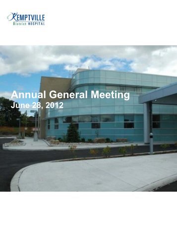 Board of Directors – 2011-2012 - Kemptville District Hospital