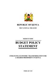 2015  BUDGET POLICY STATEMENT