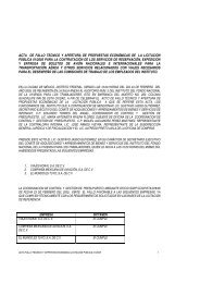 ACTA FALLO TECNICO LICITACION 01 2005 - Infonavit