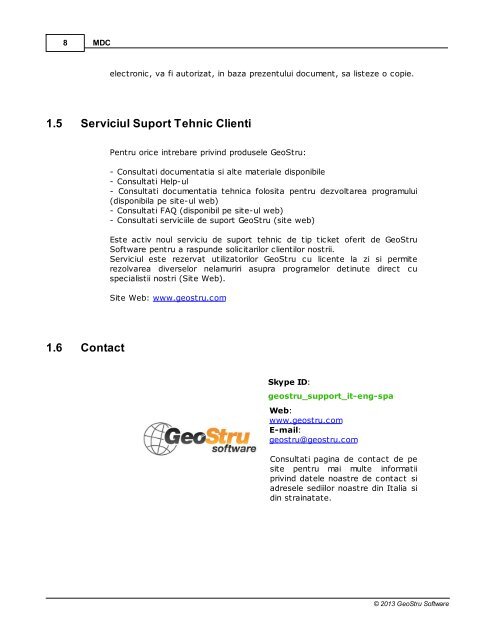 Manual utilizator MDC - GeoStru Software