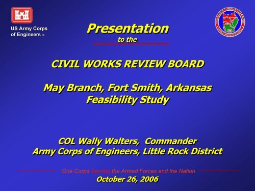 CWRB Briefing Slides - U.S. Army Corps of Engineers