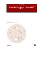 review of current literature and research on gas supersaturation and . 
