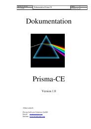 Dokumentation Prisma-CE - Prisma Software Solutions GmbH