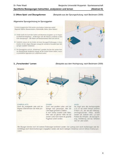 Anwendungsmöglichkeiten des Differenziellen Lernens im Sport