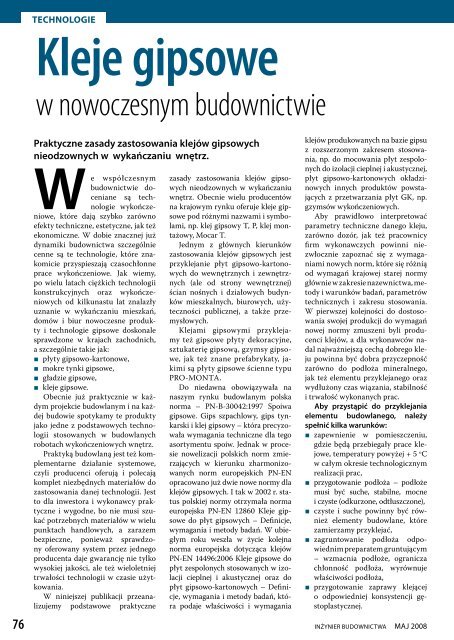 Maj 2008 - Polska Izba Inżynierów Budownictwa