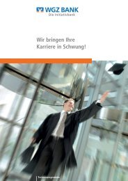 Wir bringen Ihre Karriere in Schwung! - WGZ Bank