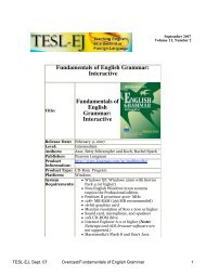 Fundamentals of English Grammar: Interactive ... - TESL-EJ