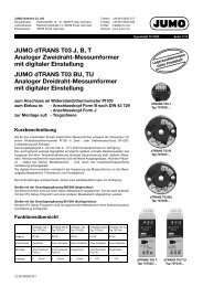 JUMO dTRANS T03 J, B, T Analoger Zweidraht-Messumformer mit ...