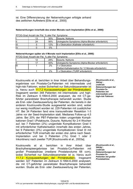 Permanente interstitielle Brachytherapie (Seed-Implantation) bei ...