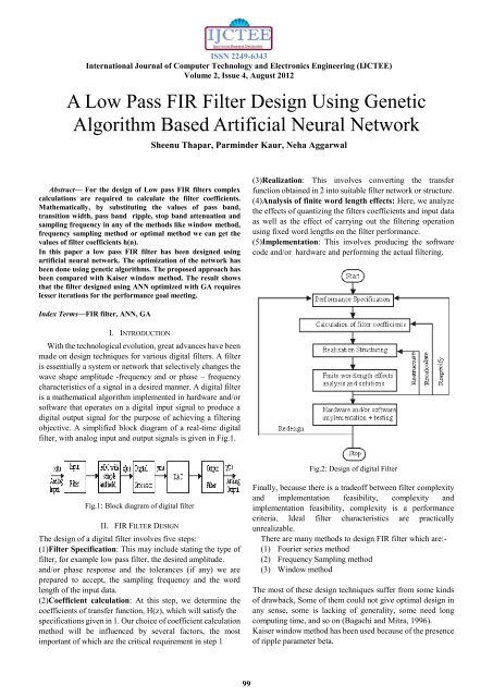 A Low Pass FIR Filter Design Using Genetic Algorithm Based ...