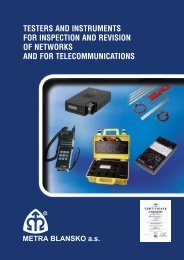 testers and instruments for inspection and revision of networks and ...
