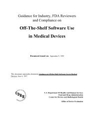 Guidance for Off-The-Shelf Software Use in Medical Devices